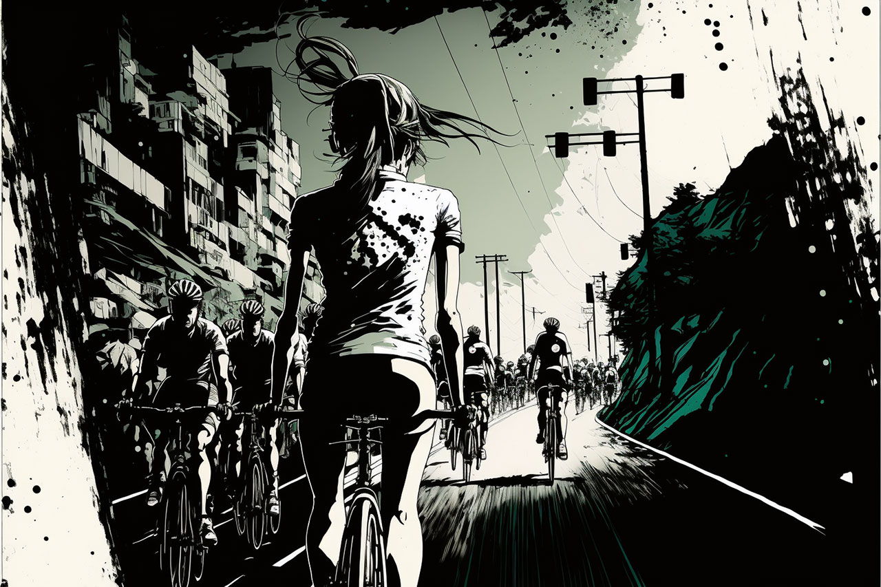 Bicycle Race - woman