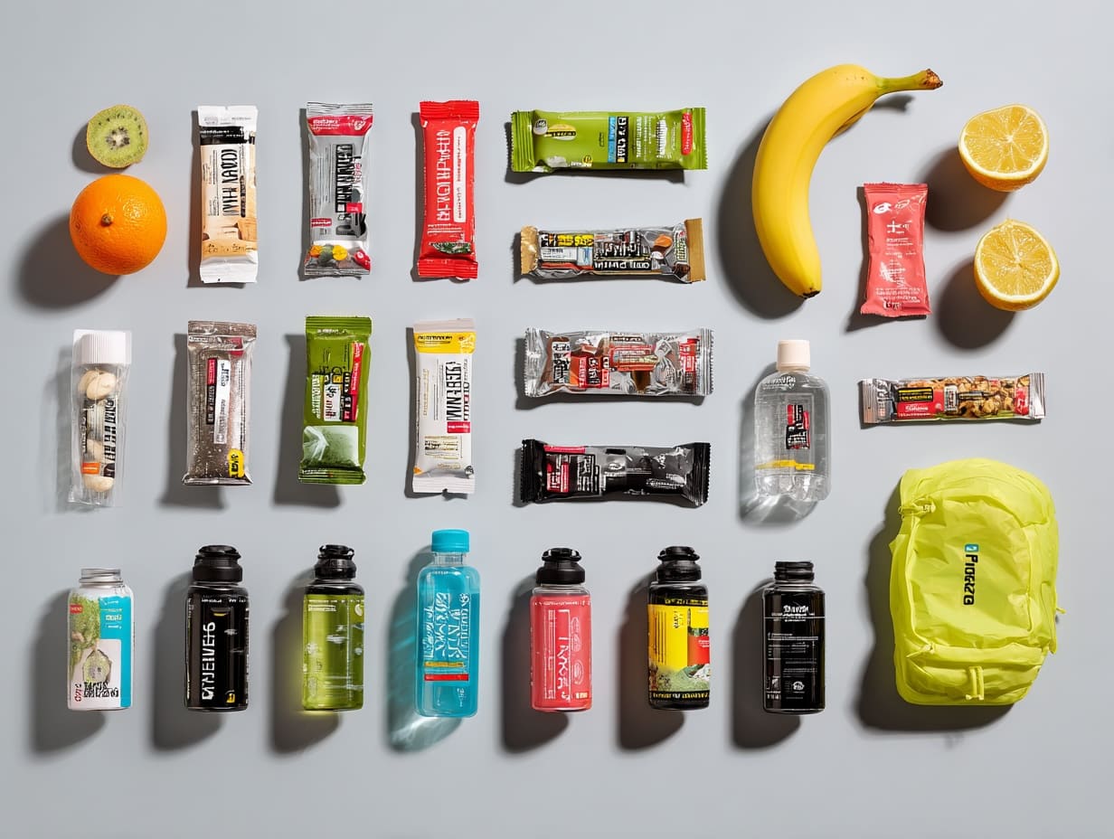 Cycling nutrition spread on table