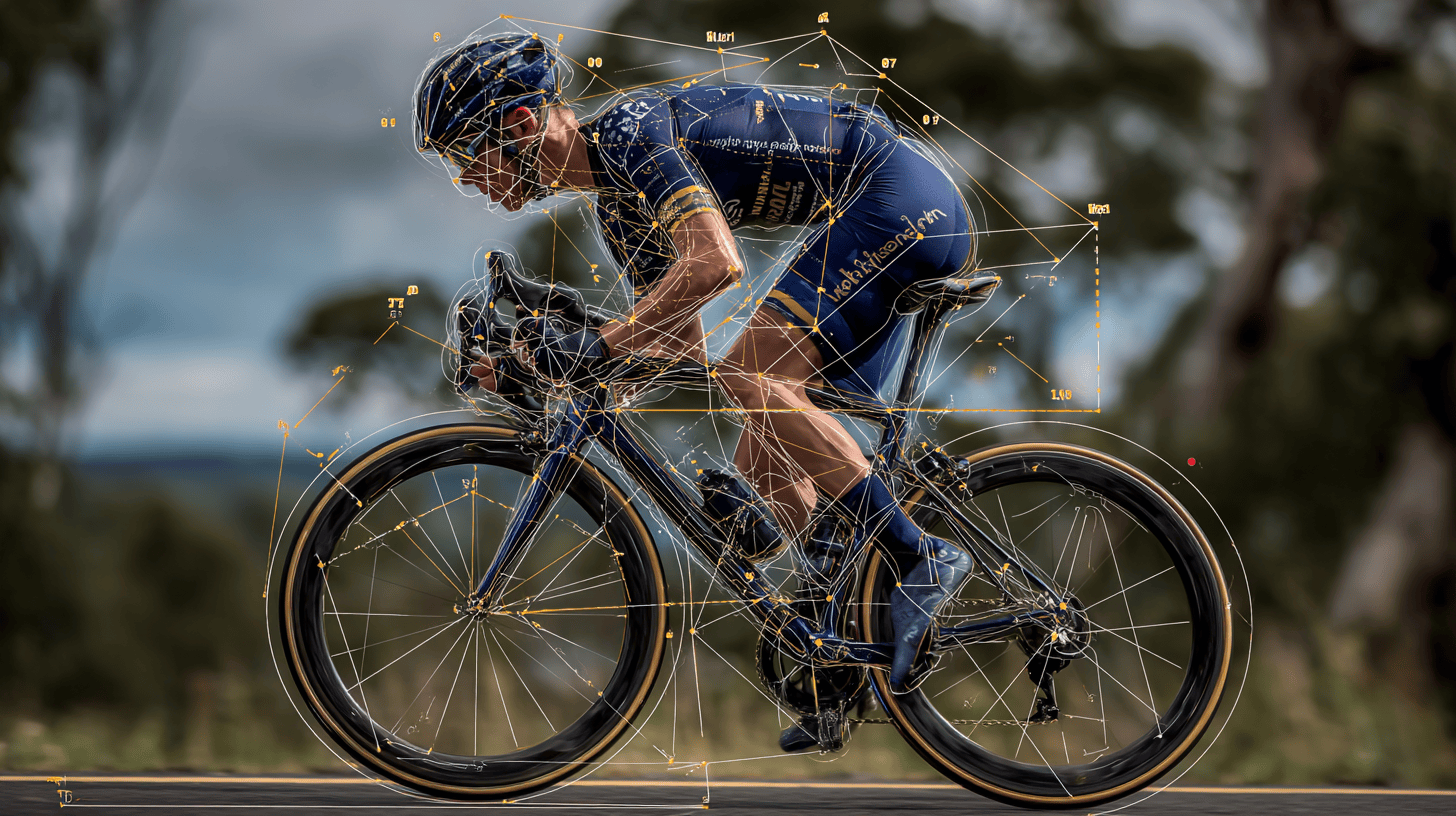Cyclist demonstrating perfect riding form