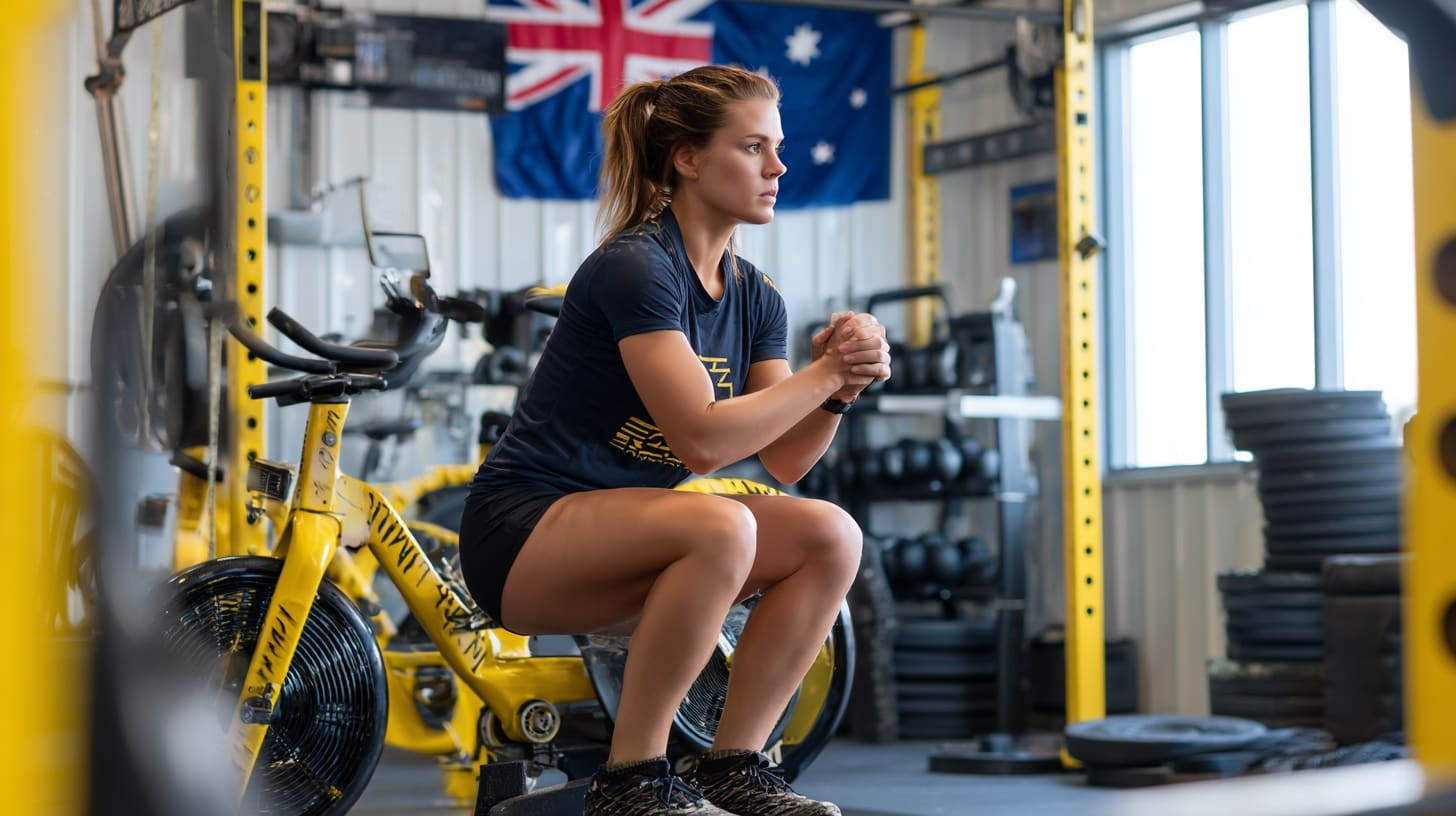 Cyclist doing strength training