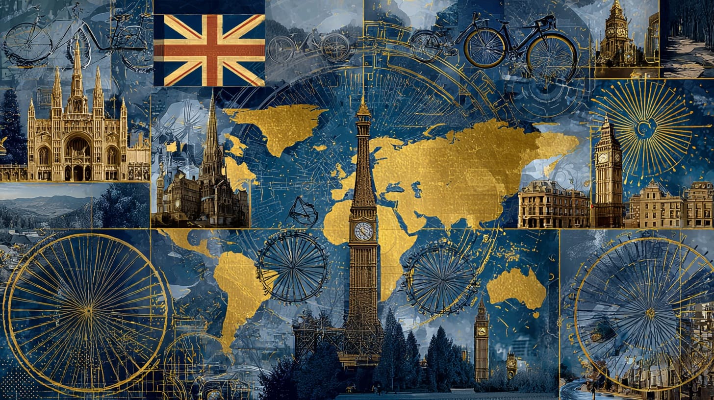 Collage of world cycling destinations